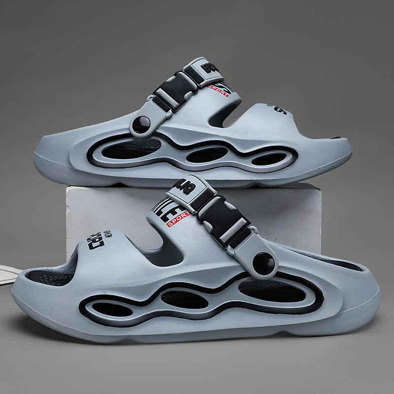 Men's Colorblock Platform Sandals Breathable Casual Summer Slides