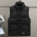 Men's Padded Corduroy Gilet High Collar Bodywarmer for Autumn