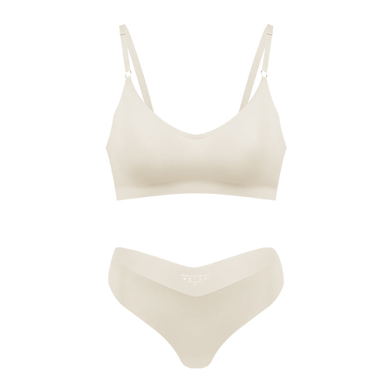 Women's Seamless Wireless V Neck Bralette Nude Loungewear