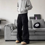 Men's Multi Pocket Wide Leg Cargo Trousers