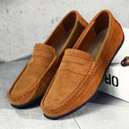 Men's Suede Penny Loafers Refined Slip On Casual Shoes