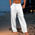 Men's Pleated Drawstring Trousers Relaxed Spring Tailoring for Travel