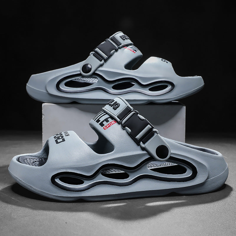 Men's Colorblock Platform Sandals Breathable Casual Summer Slides