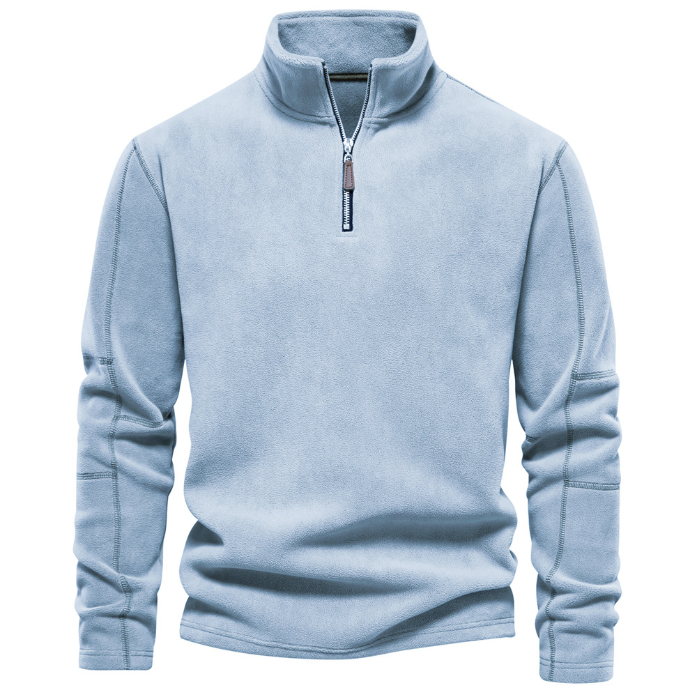 Men's Quarter Zip Fleece Sweatshirt Warm Casual Pullover