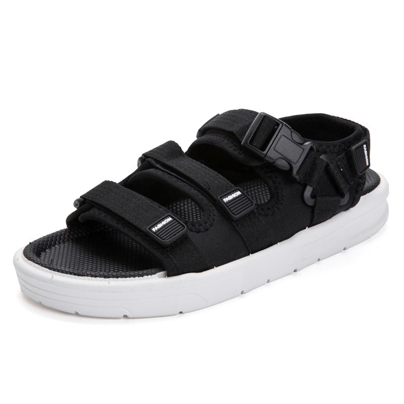 Men's Triple Strap Sandals Cushioned Outdoor Summer Footwear