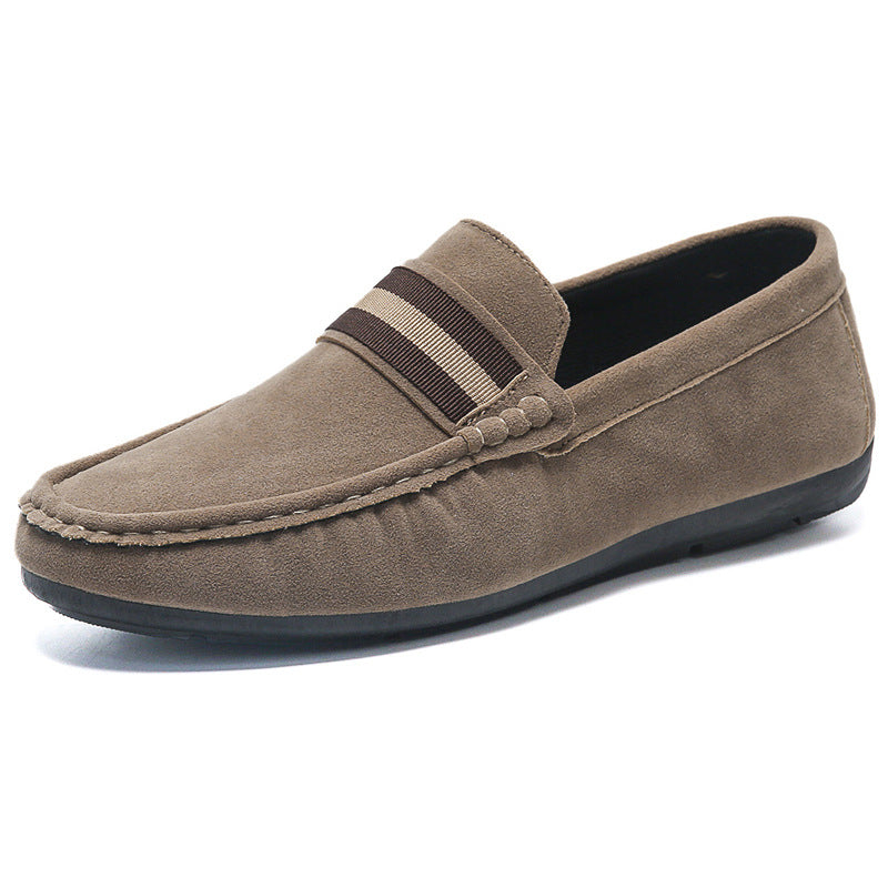 Men's Slip On Loafers Striped Detail Lightweight Casual Shoes