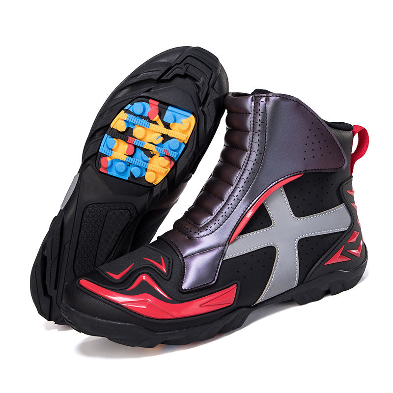 Men's Reinforced Motorcycle Touring Ankle Riding Boots