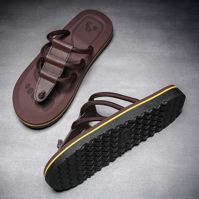 Men's Multi Strap Cushioned Anti Slip Beach Sandals
