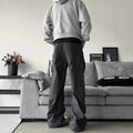 Men's Multi Pocket Wide Leg Cargo Trousers