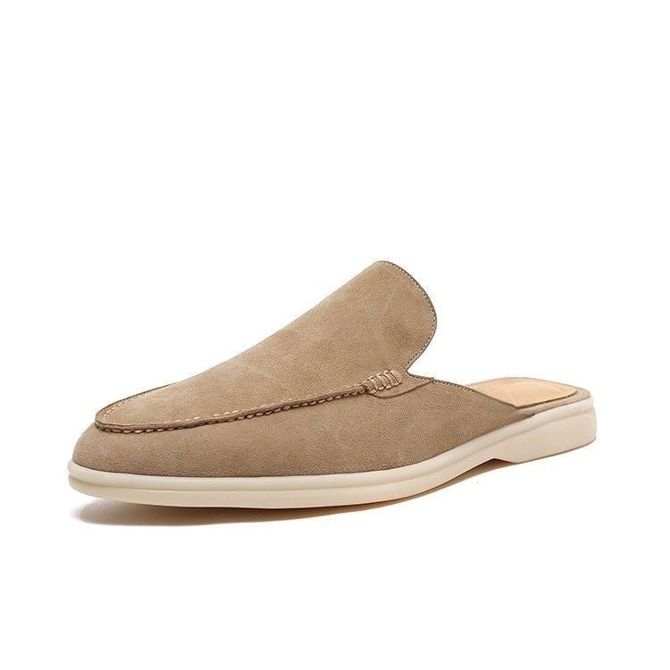 Men's Backless Loafer Slip On Suede Style Summer Shoes