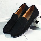 Men's Suede Penny Loafers Refined Slip On Casual Shoes