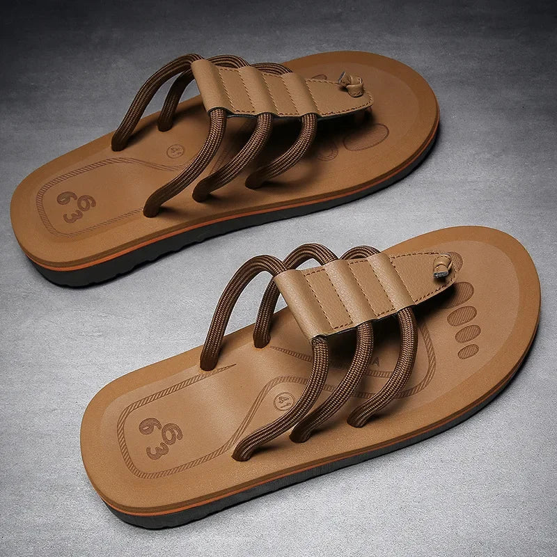 Men's Multi Strap Cushioned Anti Slip Beach Sandals