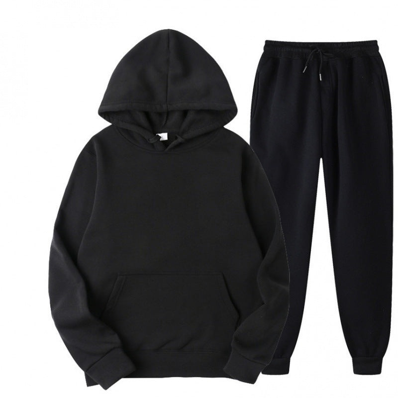 Men's Relaxed Pullover Hoodie and Jogger Tracksuit Set