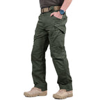 Men's Reinforced Tactical Cargo Trousers Multi Pocket Hiking Gear