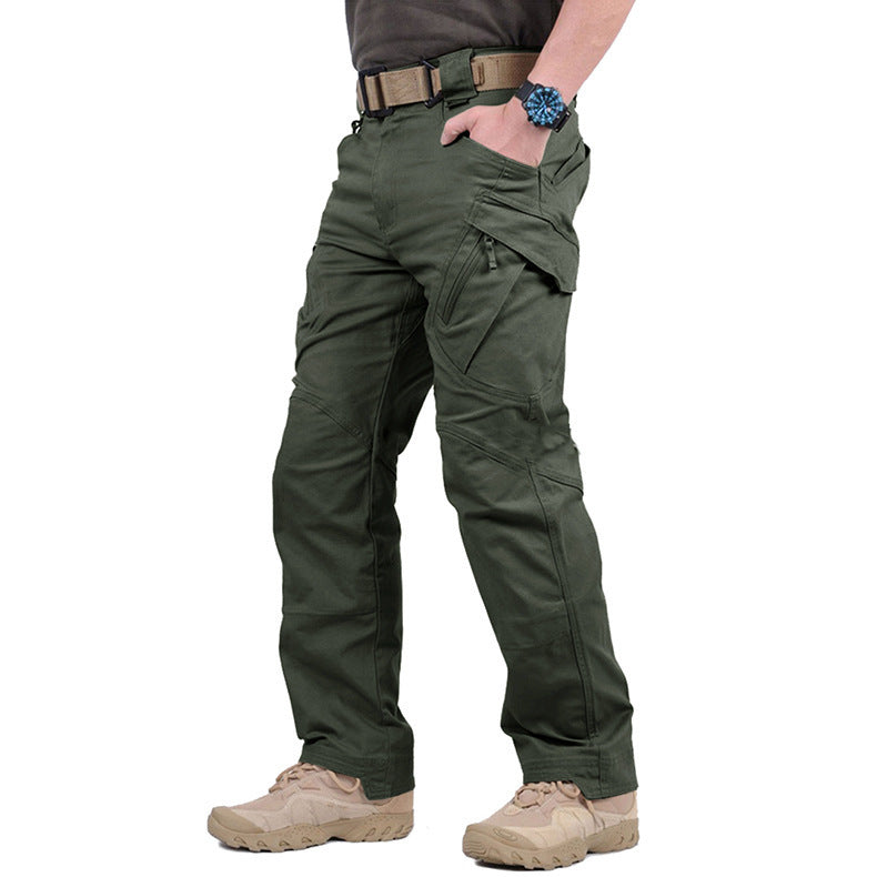 Men's Reinforced Tactical Cargo Trousers Multi Pocket Hiking Gear