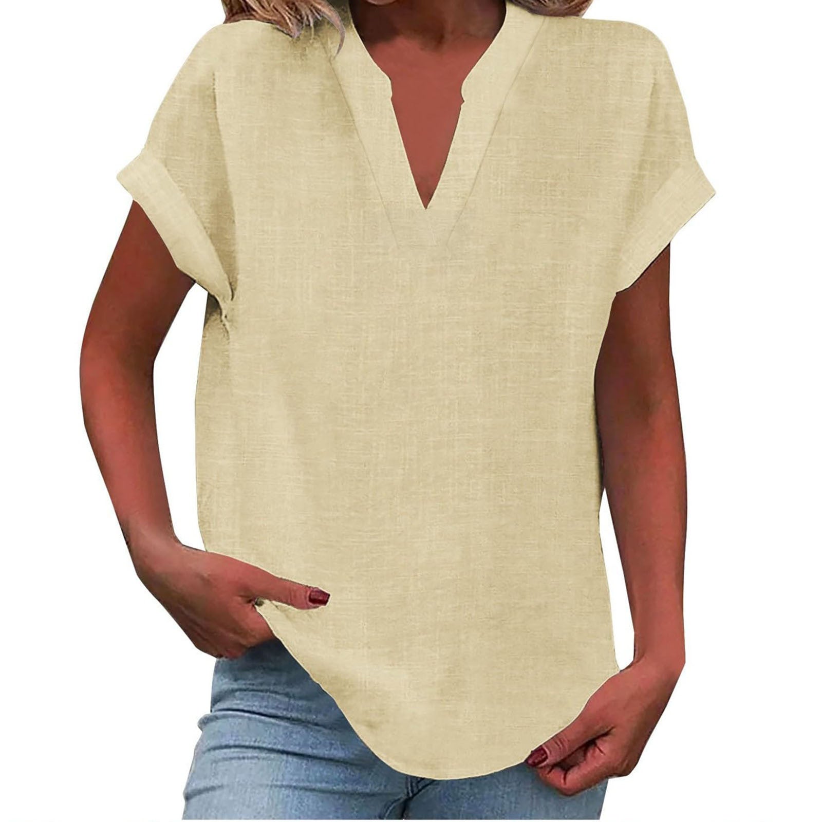 Women's Relaxed V-Neck Blouse