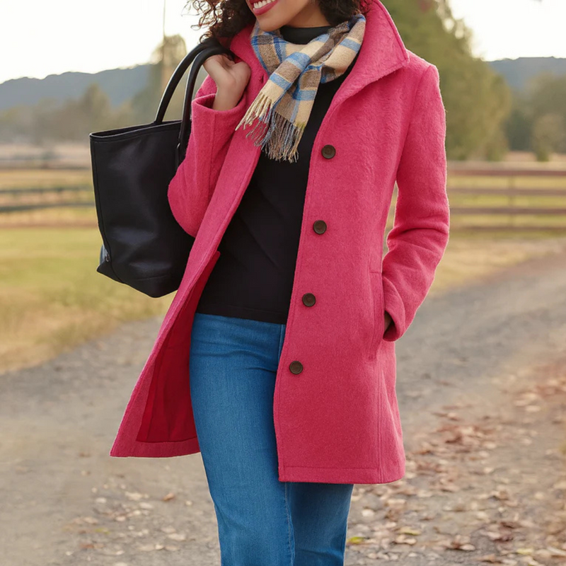 Women's Classic Coat with Buttons