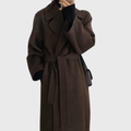 Women's Wool Blend Belted Coat – Warm Tailored