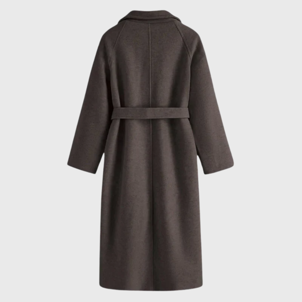 Women's Wool Blend Belted Coat – Warm Tailored