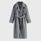 Women's Wool Blend Belted Coat – Warm Tailored
