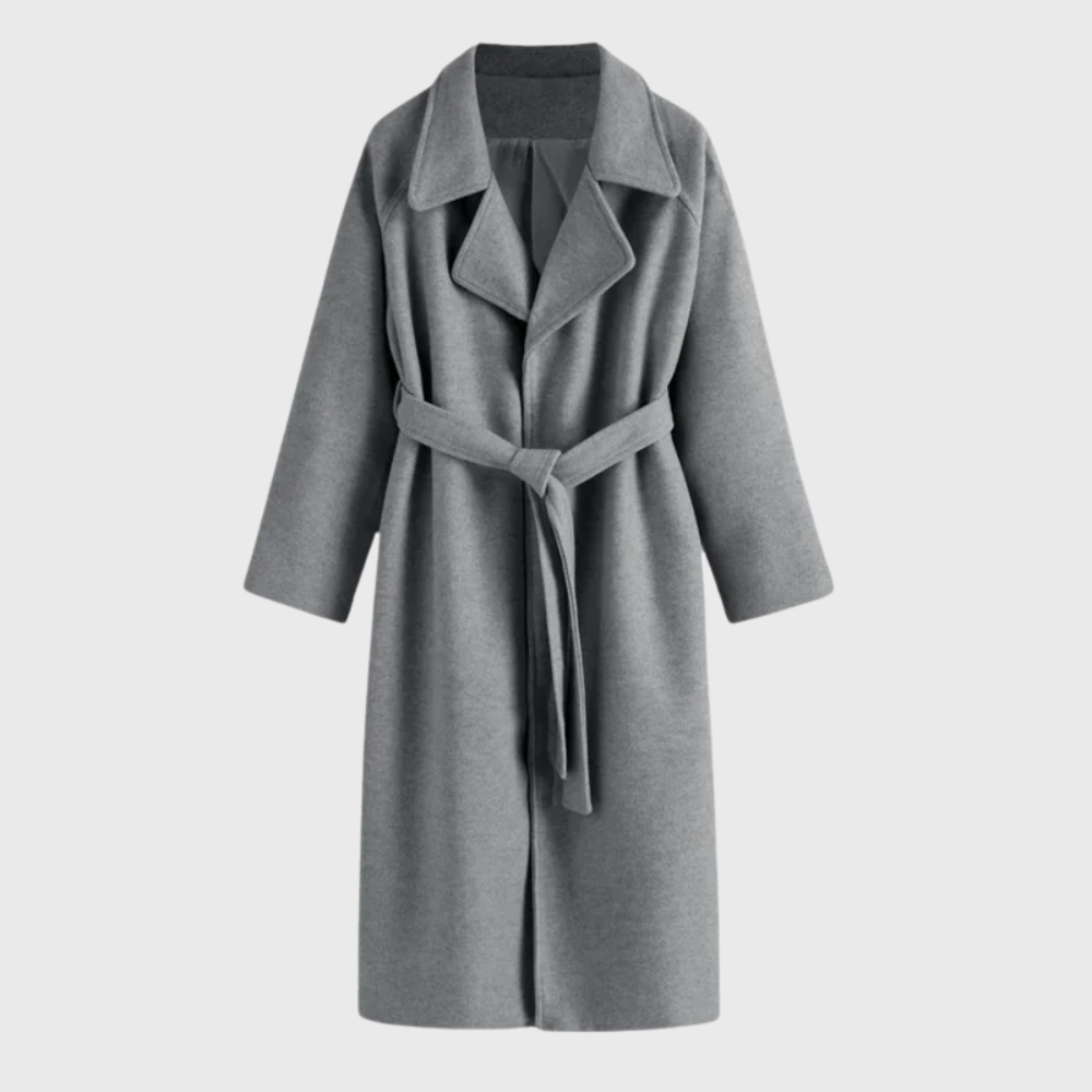 Women's Wool Blend Belted Coat – Warm Tailored