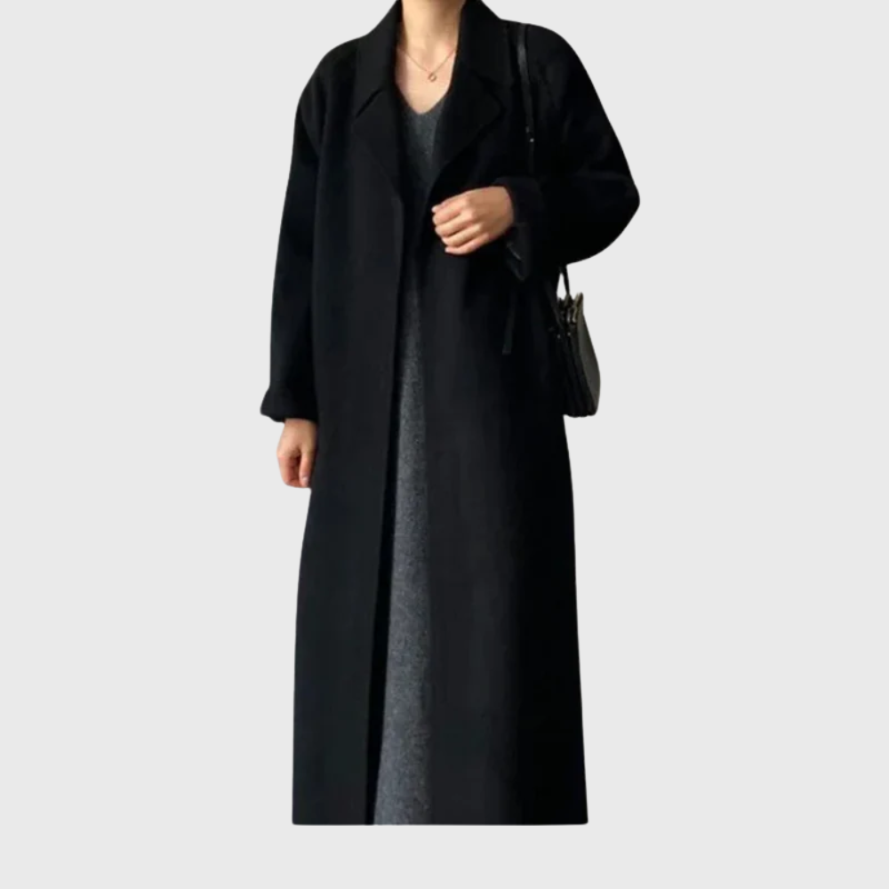 Women's Wool Blend Belted Coat – Warm Tailored