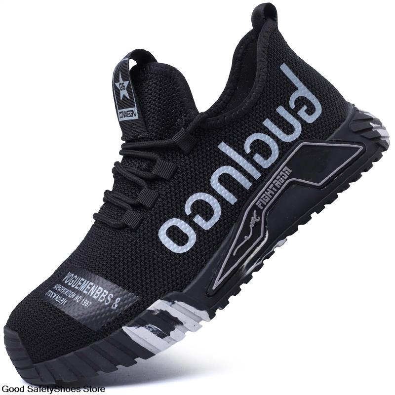 Men's Printed Safety Work Trainers Protective Lightweight Shoes