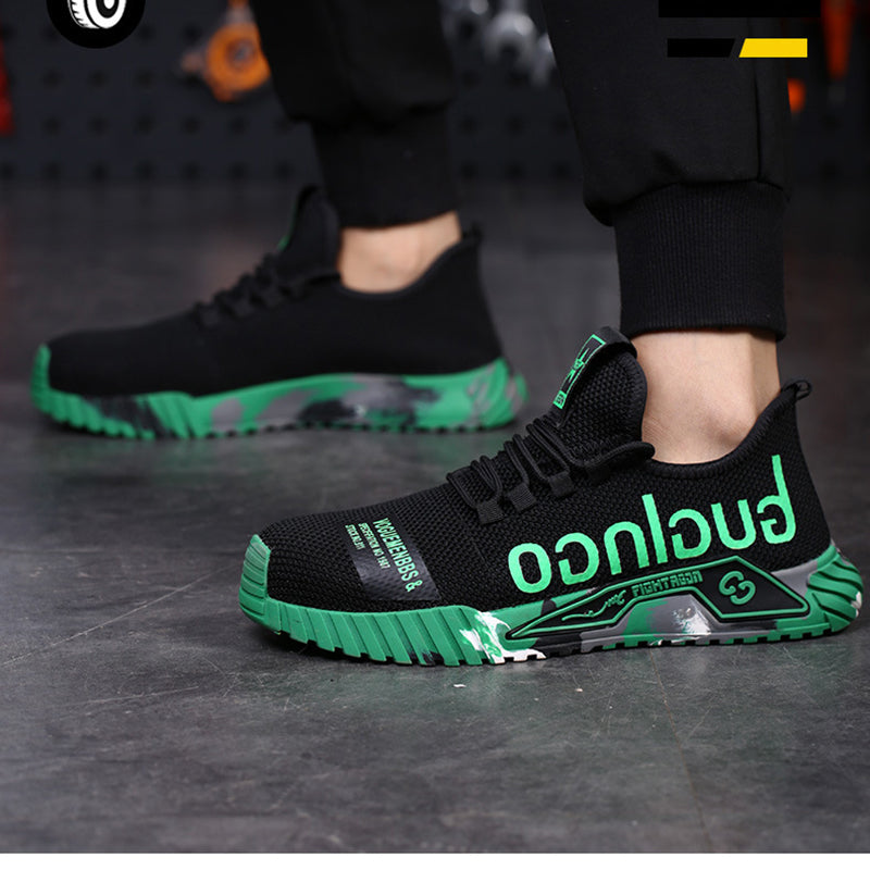 Men's Printed Safety Work Trainers Protective Lightweight Shoes