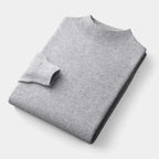Men's Wool Mock Neck Sweater Warm Refined Knit