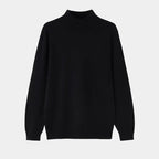Men's Wool Mock Neck Sweater Warm Refined Knit