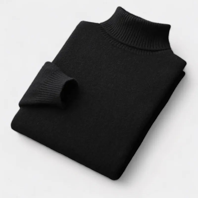 Men's Merino Roll Neck Sweater Polished Winter Staple