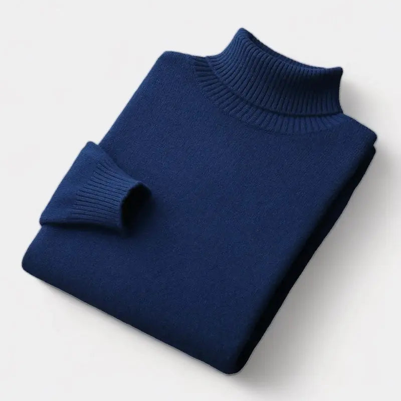 Men's Merino Roll Neck Sweater Polished Winter Staple