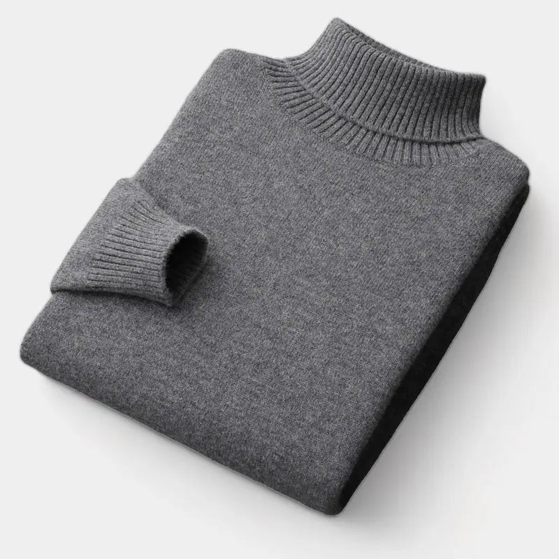 Men's Merino Roll Neck Sweater Polished Winter Staple