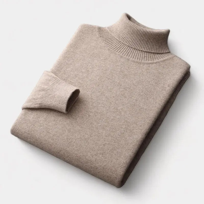 Men's Merino Roll Neck Sweater Polished Winter Staple