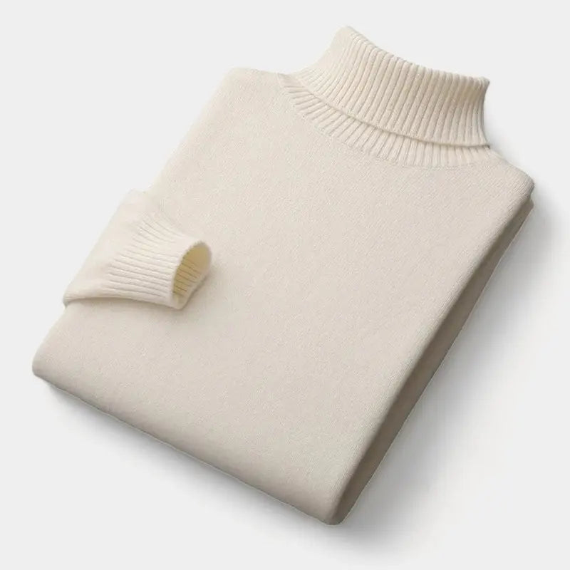 Men's Merino Roll Neck Sweater Polished Winter Staple