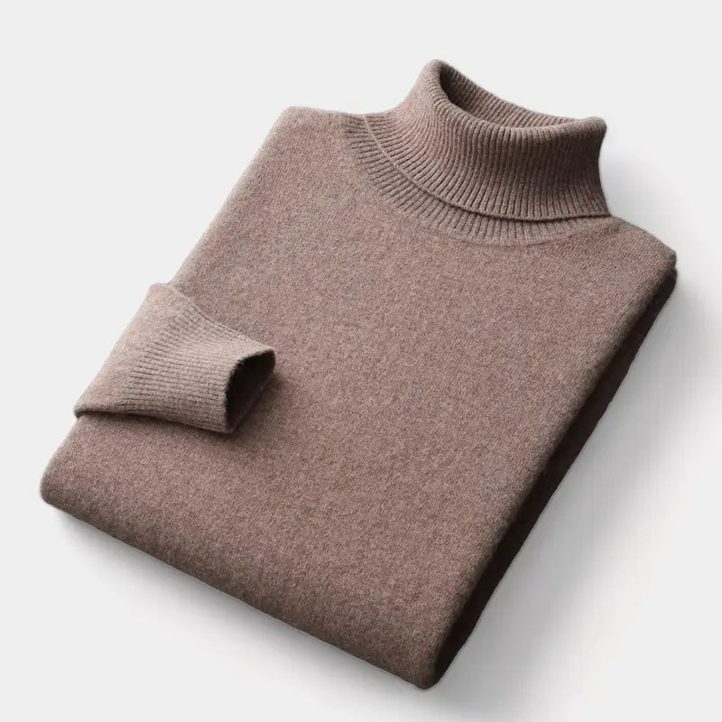 Men's Merino Roll Neck Sweater Polished Winter Staple