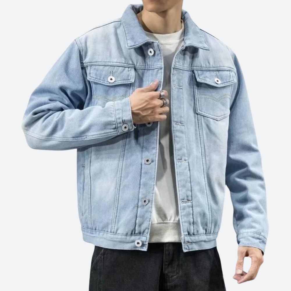 Men's Denim Jacket Lightweight Durable Comfortable Stylish Casual Layering