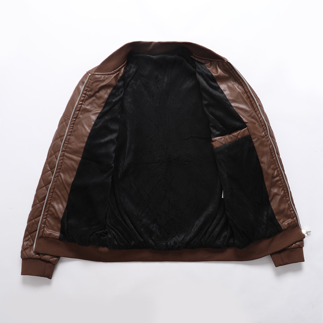 Men's Premium Leather Jacket Stylish Slim Fit Modern Classic