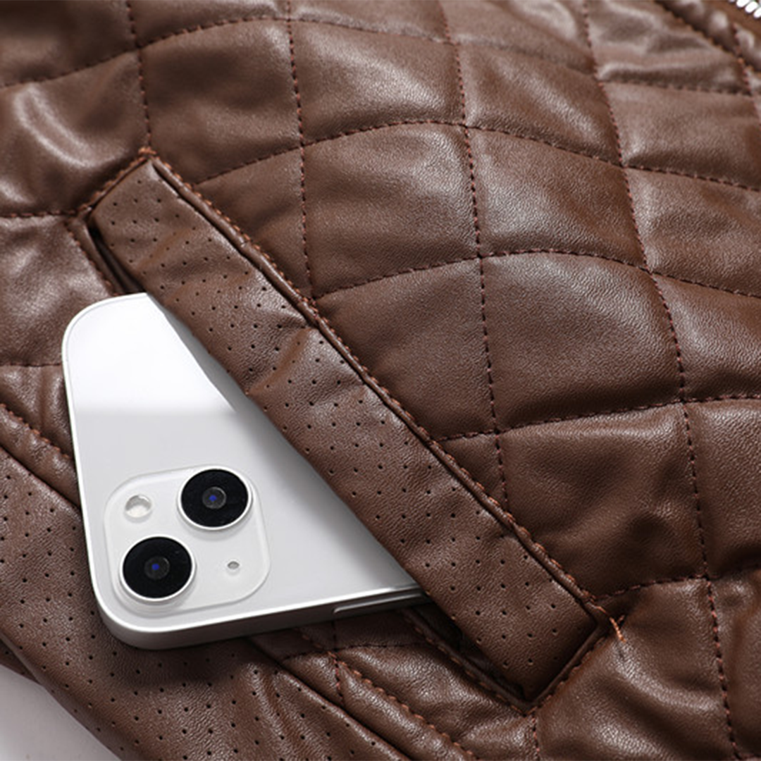 Men's Premium Leather Jacket Stylish Slim Fit Modern Classic