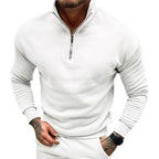 Men's Half Zip Knit Jumper Clean Minimal Pullover Style