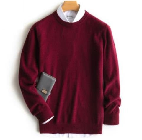 Men's Soft Knit Pullover Refined Crew Neck Knit
