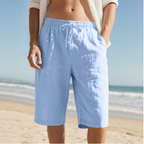 Men's Drawstring Casual Shorts Relaxed Knee Length Summer Style