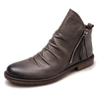 Men's Leather Chelsea Boots Side Zip Classic Ankle Design