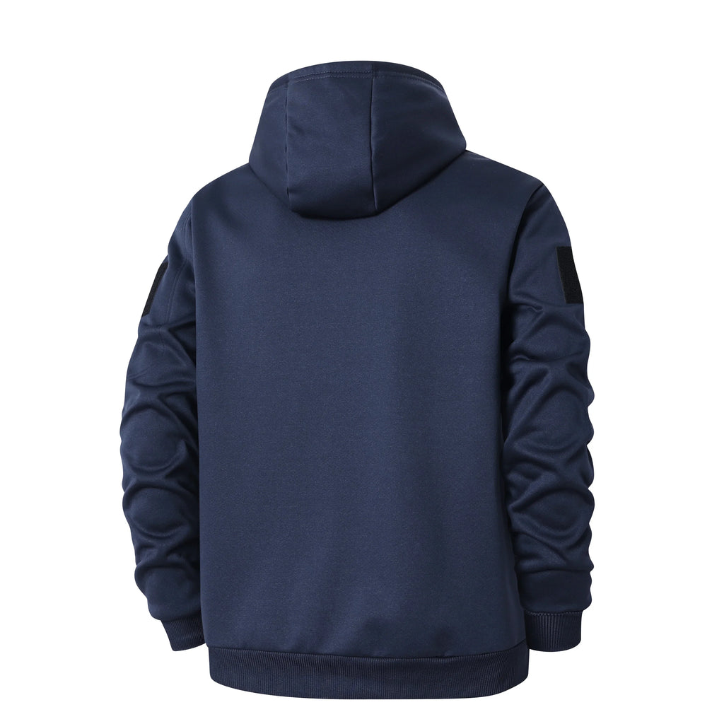 Men's Zip-Up Sherpa Hoodie Jacket With Utility Pocket