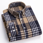 Men's Button Down Plaid Flannel Long Sleeve Casual Shirt