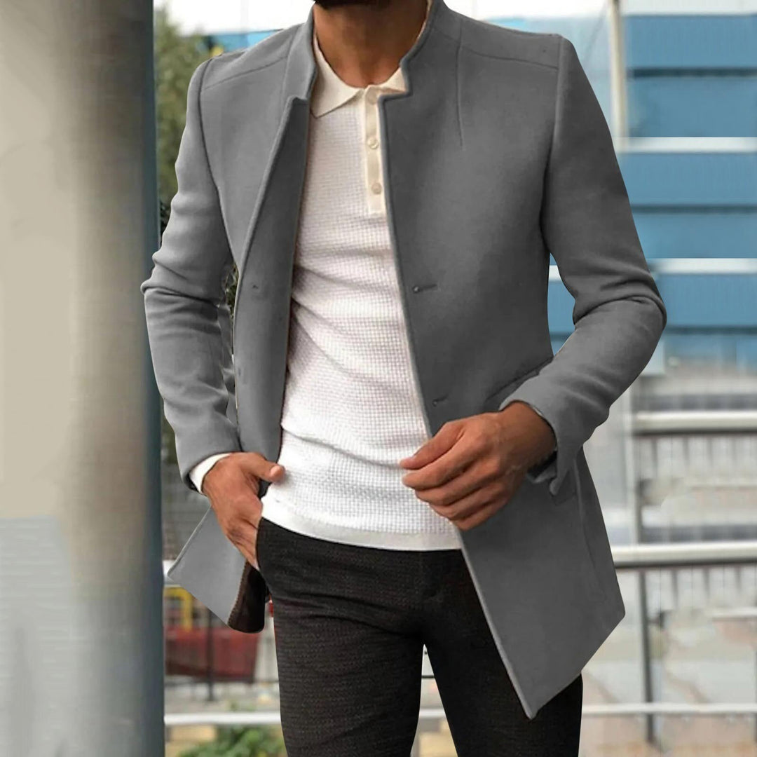 Men's Tailored Tweed Jacket Smart Business Layer for Autumn