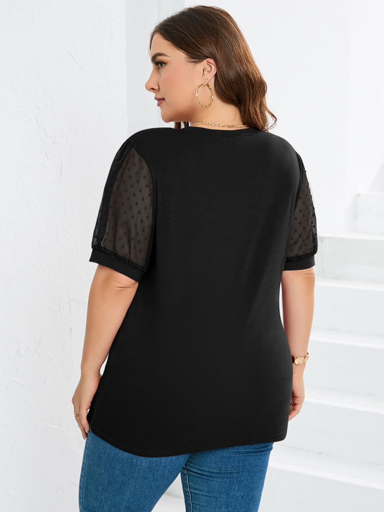 Women's V-Neck Puff Sleeve Top – Feminine Summer