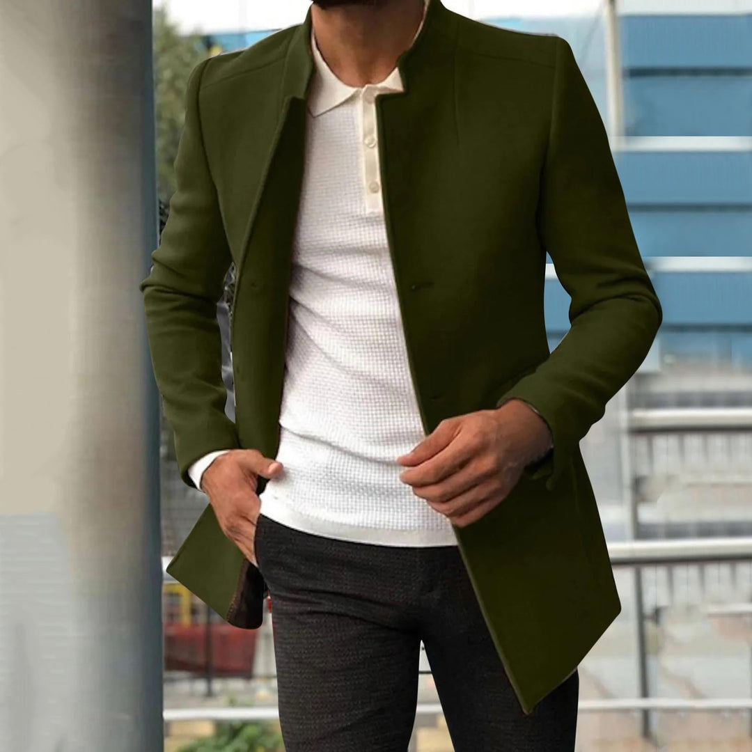 Men's Tailored Tweed Jacket Smart Business Layer for Autumn