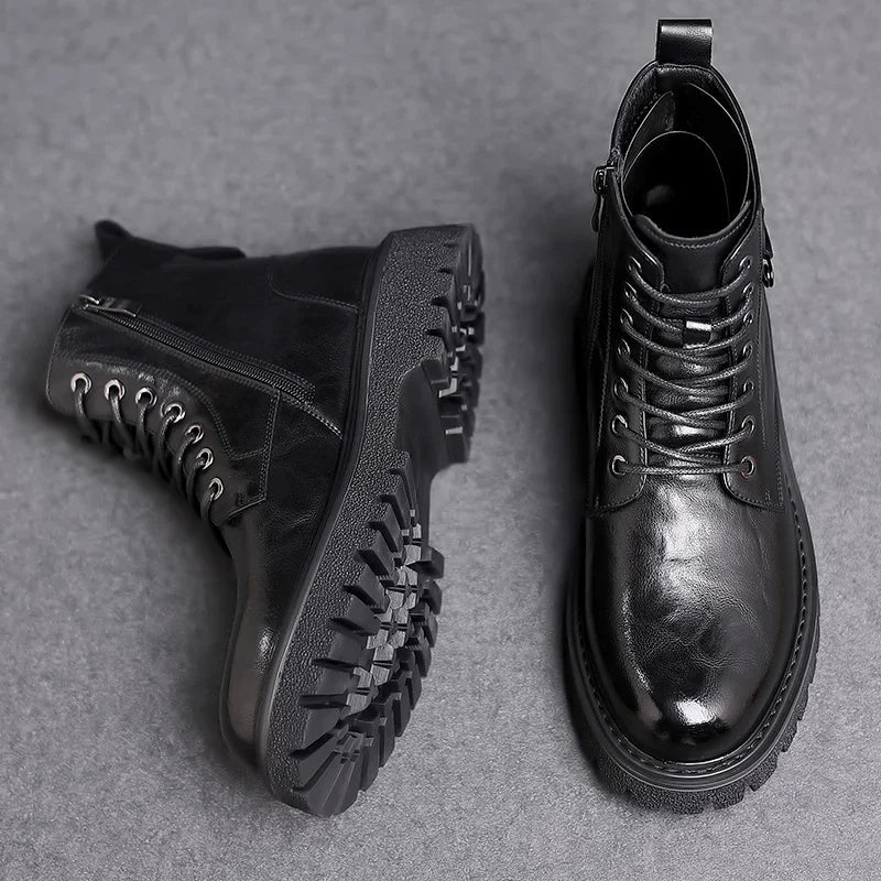 Men's Robust Outdoor Lace Up Boots Durable Rugged Comfortable