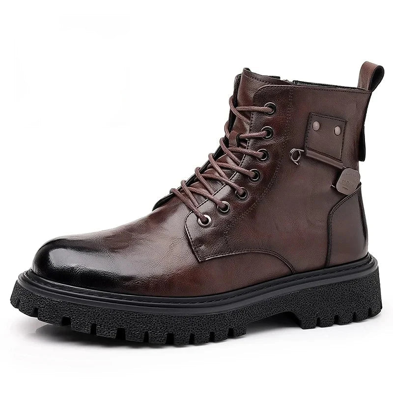 Men's Robust Outdoor Lace Up Boots Durable Rugged Comfortable